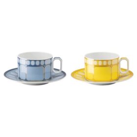 Zestaw filiżanek Signum z porcelany, wielokolorowy