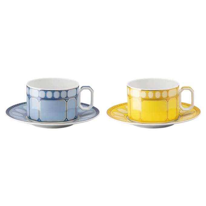 Zestaw filiżanek Signum z porcelany, wielokolorowy Zestaw filiżanek Signum z porcelany, wielokolorowy
