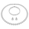 Zestaw Una Angelic (3), szlif okrągły, biały, pokryty rodem Zestaw Una Angelic (3), szlif okrągły, biały, pokryty rodem