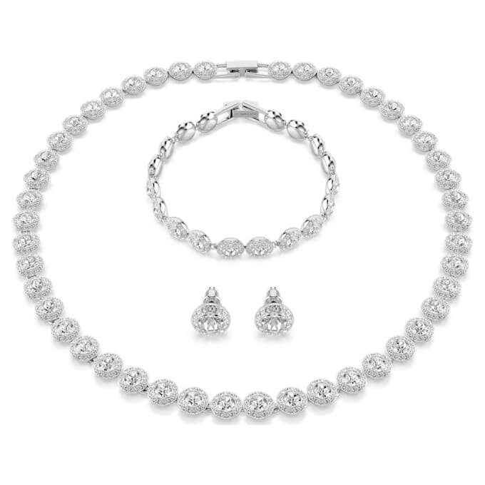 Zestaw Una Angelic (3), szlif okrągły, biały, pokryty rodem Zestaw Una Angelic (3), szlif okrągły, biały, pokryty rodem